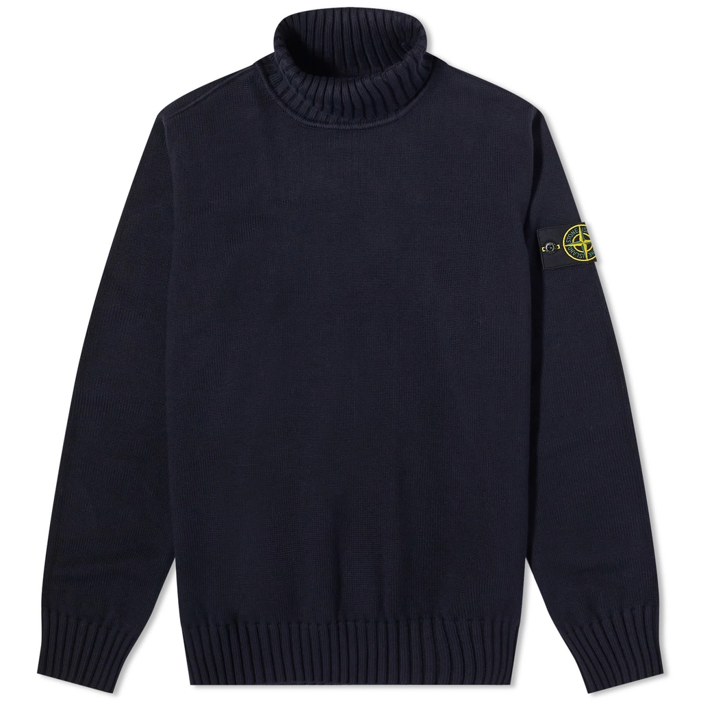 Stone Island Men's Turtle Neck Knit Navy Blue